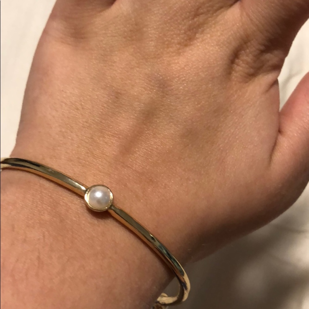 Gold Pearl Bangle